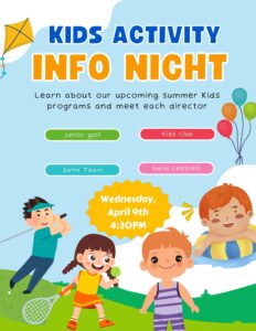 Kids activity night 2025.
